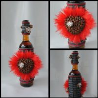 Bottle decoration for a beloved man