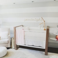 Crib for baby in the nursery