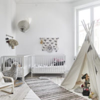 Bright room for two newborns