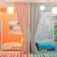 Separate decoration of the space in the children's room