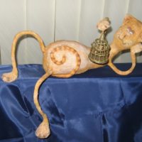 Papier-mâché figurine for interior decoration