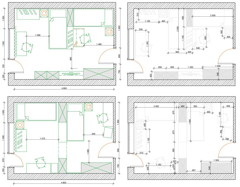 Children's room layout options