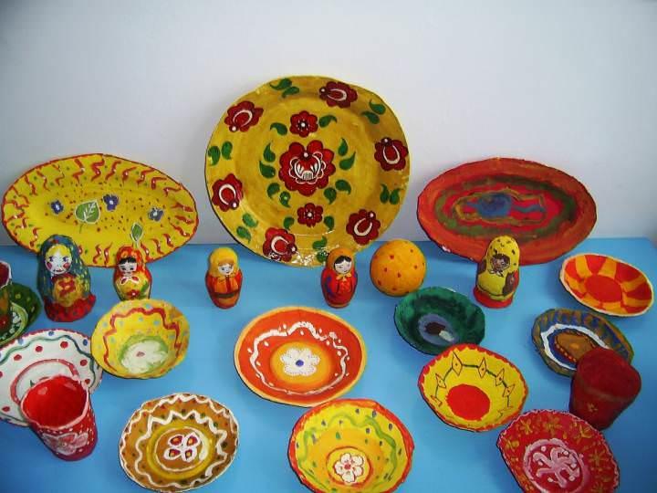 Papier-mâché decorative set for decorating the kitchen space