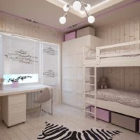 variant of a bright bedroom design for a girl photo