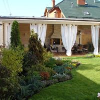 Outdoor gazebo with barbecue