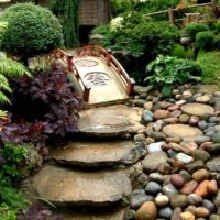 Garden path made of large flat stones