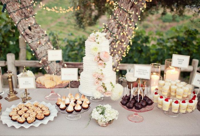 Table setting at a wedding party