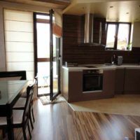 version of an unusual window design in the kitchen photo