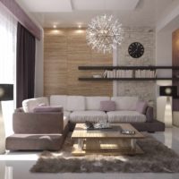 the idea of ​​bright decoration of the interior of the room photo