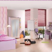 example of an unusual bedroom interior for a girl photo