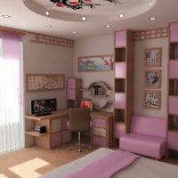 option of a bright bedroom interior for a girl picture