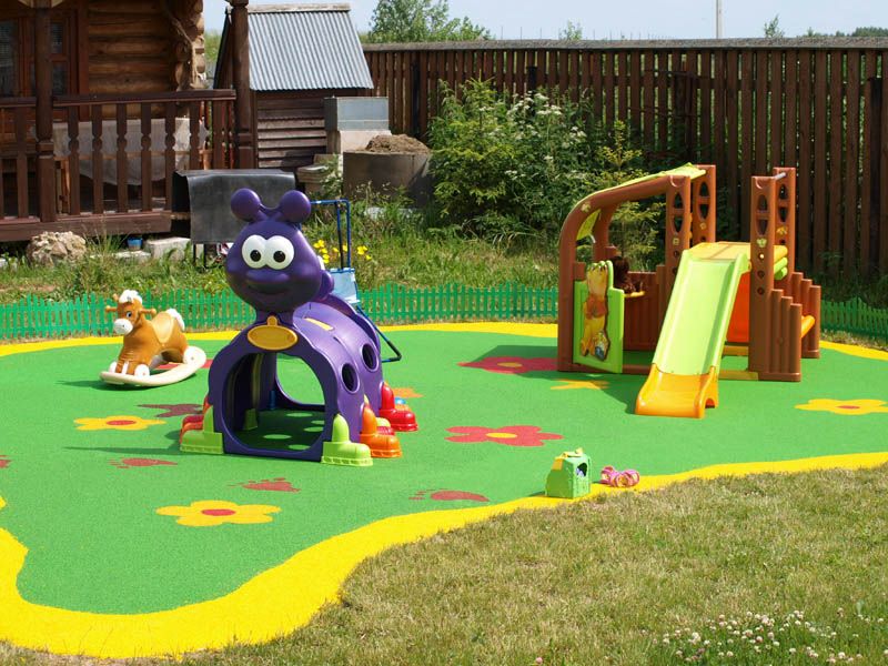 Playground for young children in the infield