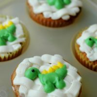 Dinosaur cake for a children's birthday table