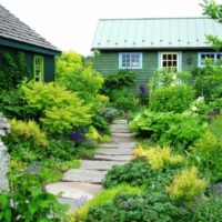 Landscaping of a garden plot in the style of wildlife