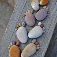 DIY pebble garden decoration