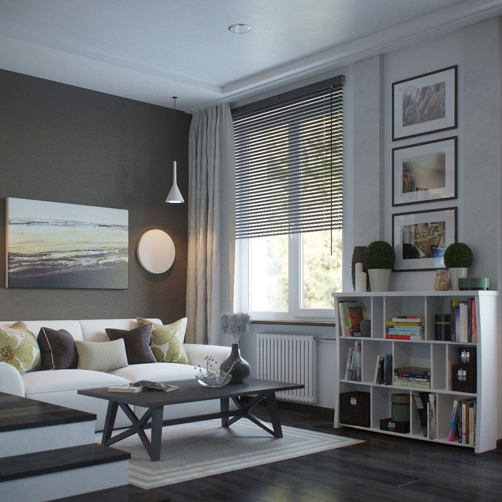 Interior decoration of a studio apartment