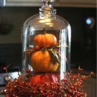 Bottle with onions as a decor of the kitchen