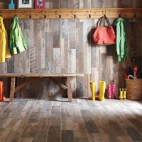 Rustic hallway with simple coat rack