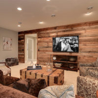 Shades of brown in the interior of the living room