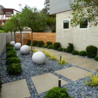 Modern landscape design of a small plot