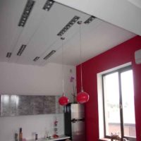 Ceiling in a one-room apartment of a panel house