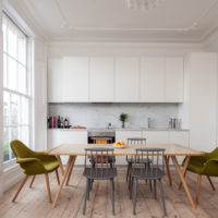 Dining area in a studio apartment