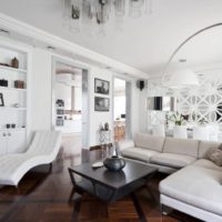 White living room of a private house