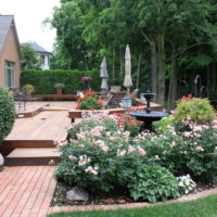 Rest area in front of a country house