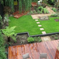 Top view of the site in front of a country house