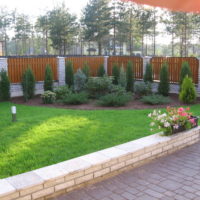 Wrought iron fence around the garden