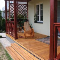 Wooden porch of a country house