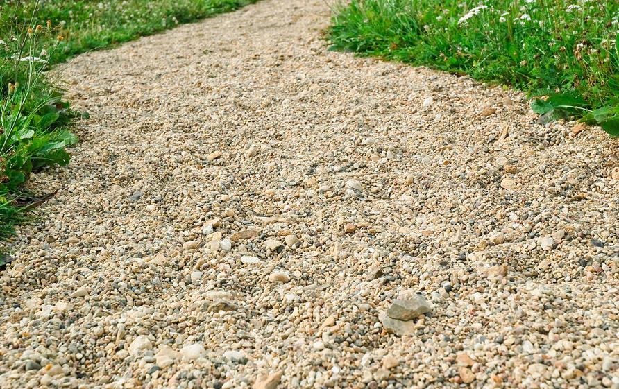 Fine gravel garden path