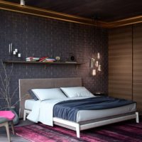 Dark colors in bedroom design