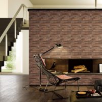 Fireplace stone mosaic