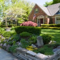 Beautiful front area in front of a private house