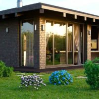 Closed gazebo in a modern style