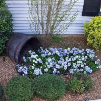 Original DIY flowerbed decoration