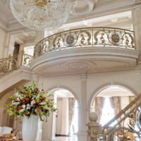 Hall of a country house with stucco decoration