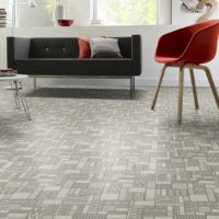 Fine-grained gray linoleum