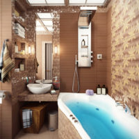 Brown shades in bathroom design