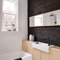 Wood in bathroom decoration