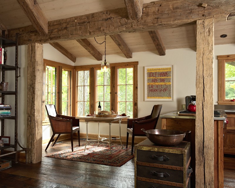 German-style kitchen-living room decoration