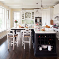 Bright kitchen in classic style