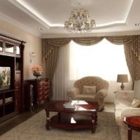 Modern hall in a city apartment with an interior in brown colors