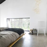 Minimalist bedroom in a private house