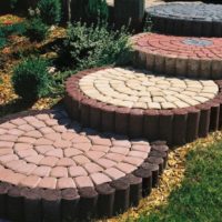 Stone steps in the garden