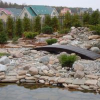 Rock garden in the countryside