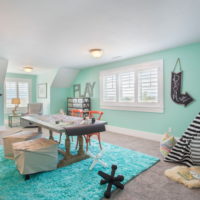 Spacious children's room in a country house