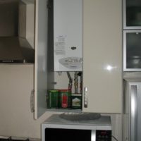 Kitchen module for gas boiler