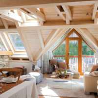 Living room on the second floor of a country house